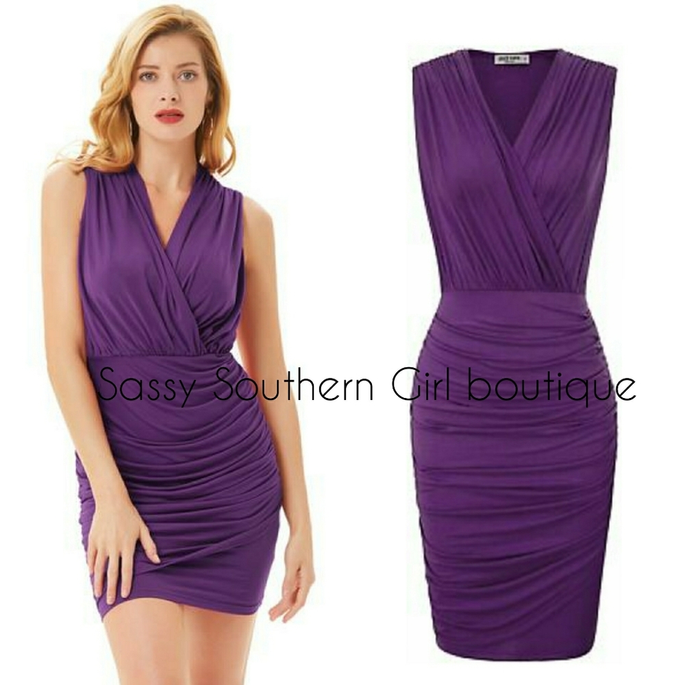 ⭐🆕 Sexy Purple ruched dress